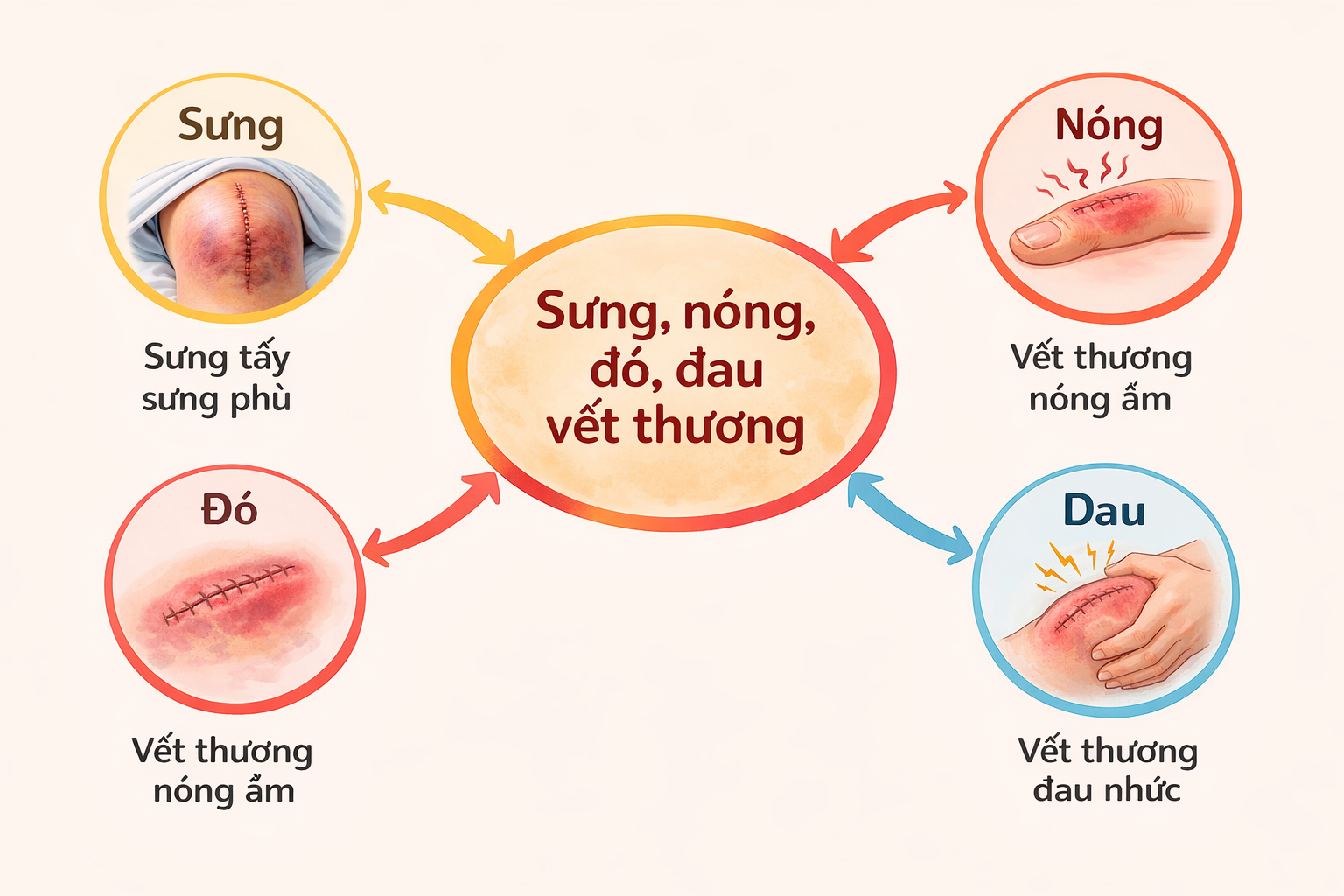 Vết thương sưng, nóng, đỏ, đau.png